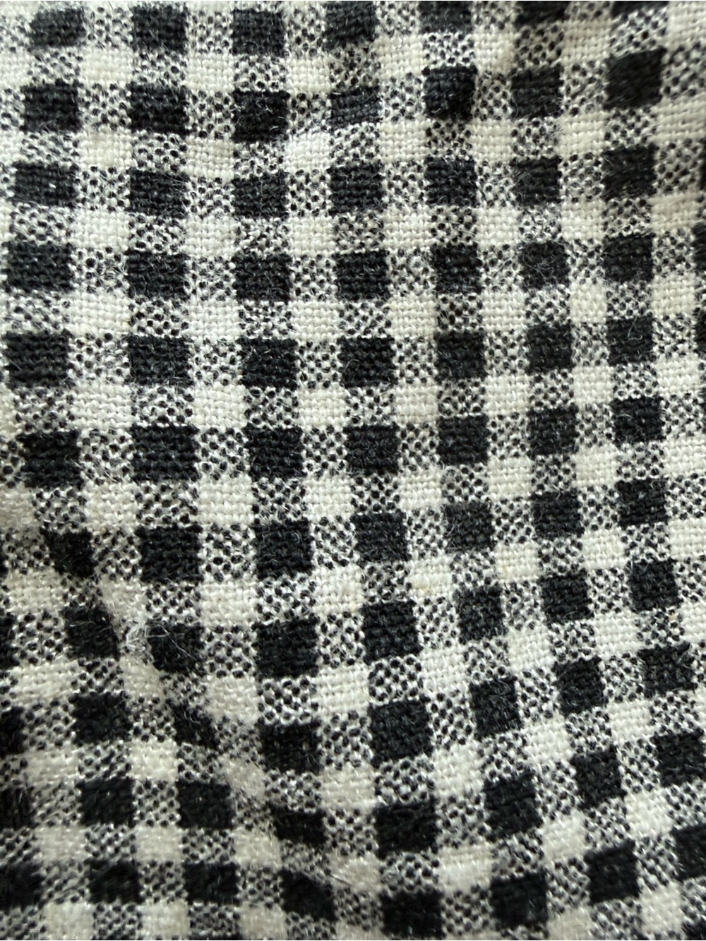Minimalist A New Day black white gingham plaid linen blend tank top shell M - Picture 4 of 8